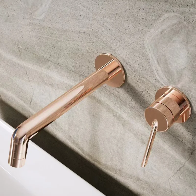 Rose Gold Basin faucet Brushed Gold Bathroom Faucet two-hole Grey Lavotory faucet Hot & Cold Black sink tap widespread basin Tap