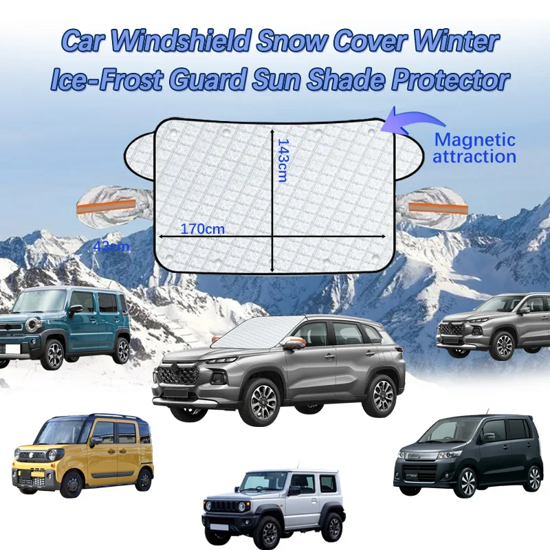 Car Windshield Snow Cover Winter Ice-Frost Guard Sun Shade Protector For Suzuki Jimny Wagon R Spacia Car Accessories