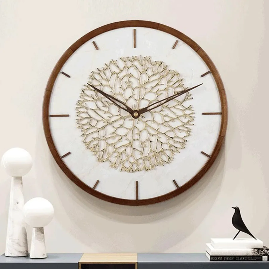 Elegant Home Wall Clock Pieces Quartz Gift Living Room Wall Clock Decoration Classic Hands Gold Round Kitchen Reloj Home Decor