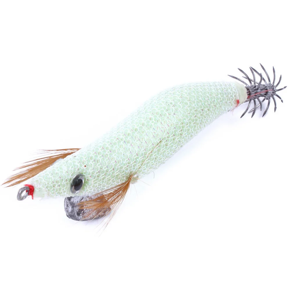

10Pcs Night Glowing Squid Hooks Plastic Fishing Lures Baits High Strength Corrosion Resistant for Salt Fresh Water Deep Sea