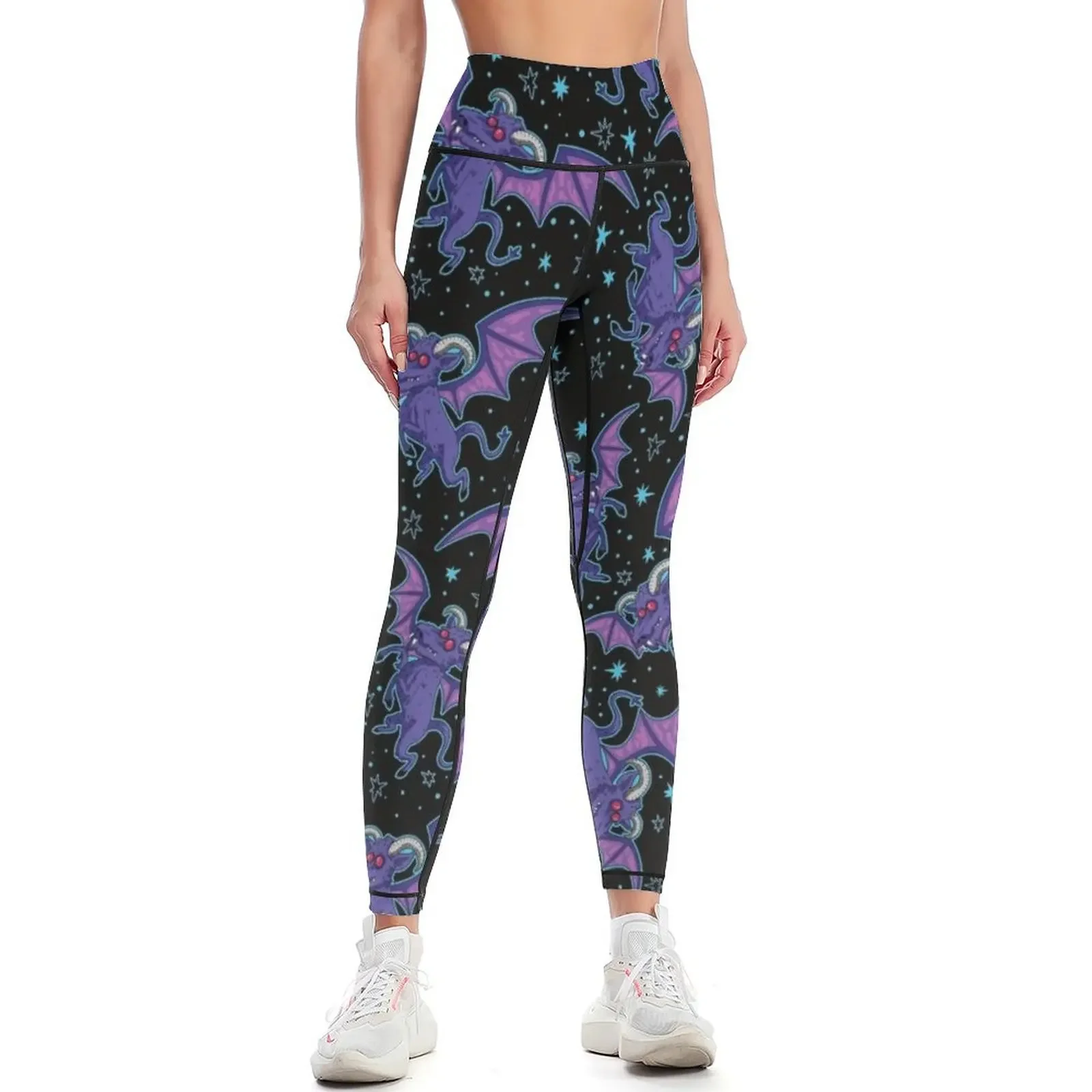 

Jersey Devil Cryptid Black Leggings Sportswear woman gym Training pants Women's pants Golf wear Womens Leggings