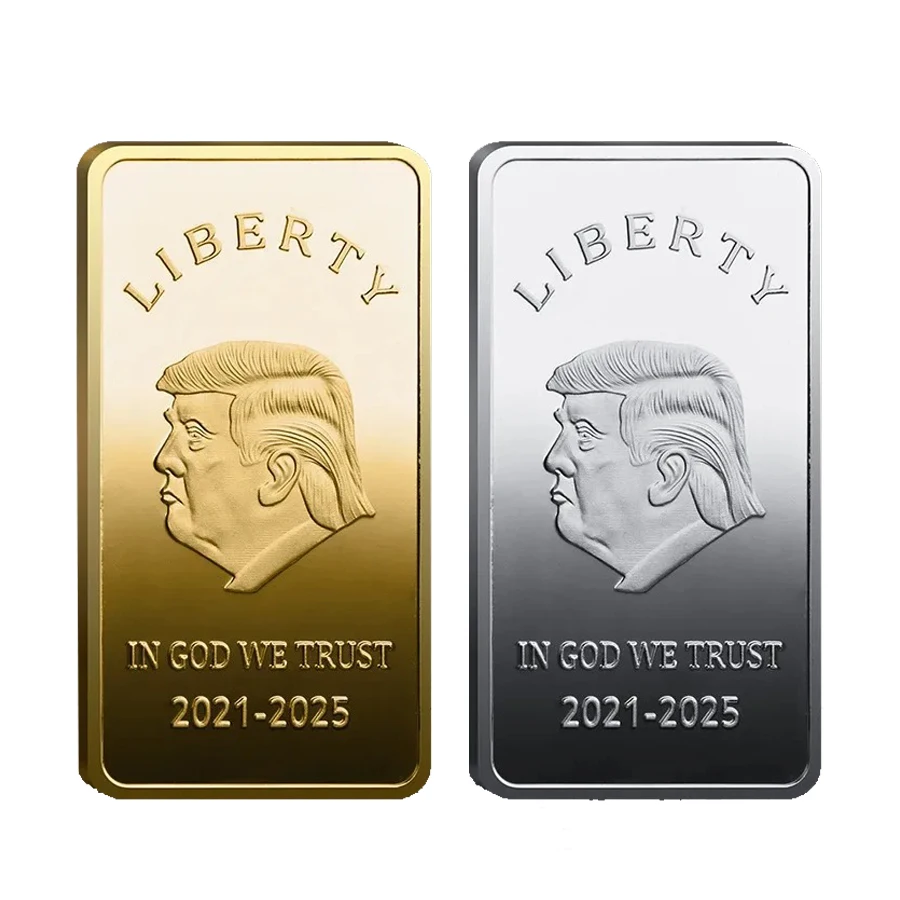 America Donald Trump Gold Plated Bullion US President 100 Dollar Gold Bar ingot celebrity Souvenir Gift trb commemorative coin