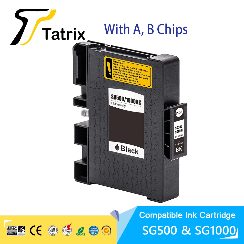 Kartrid Tinta Kompatibel Sublimasi Warna Tatrix SG500 SG1000 untuk Printer Sawgrass SG500 SG1000 dengan chip dan tinta