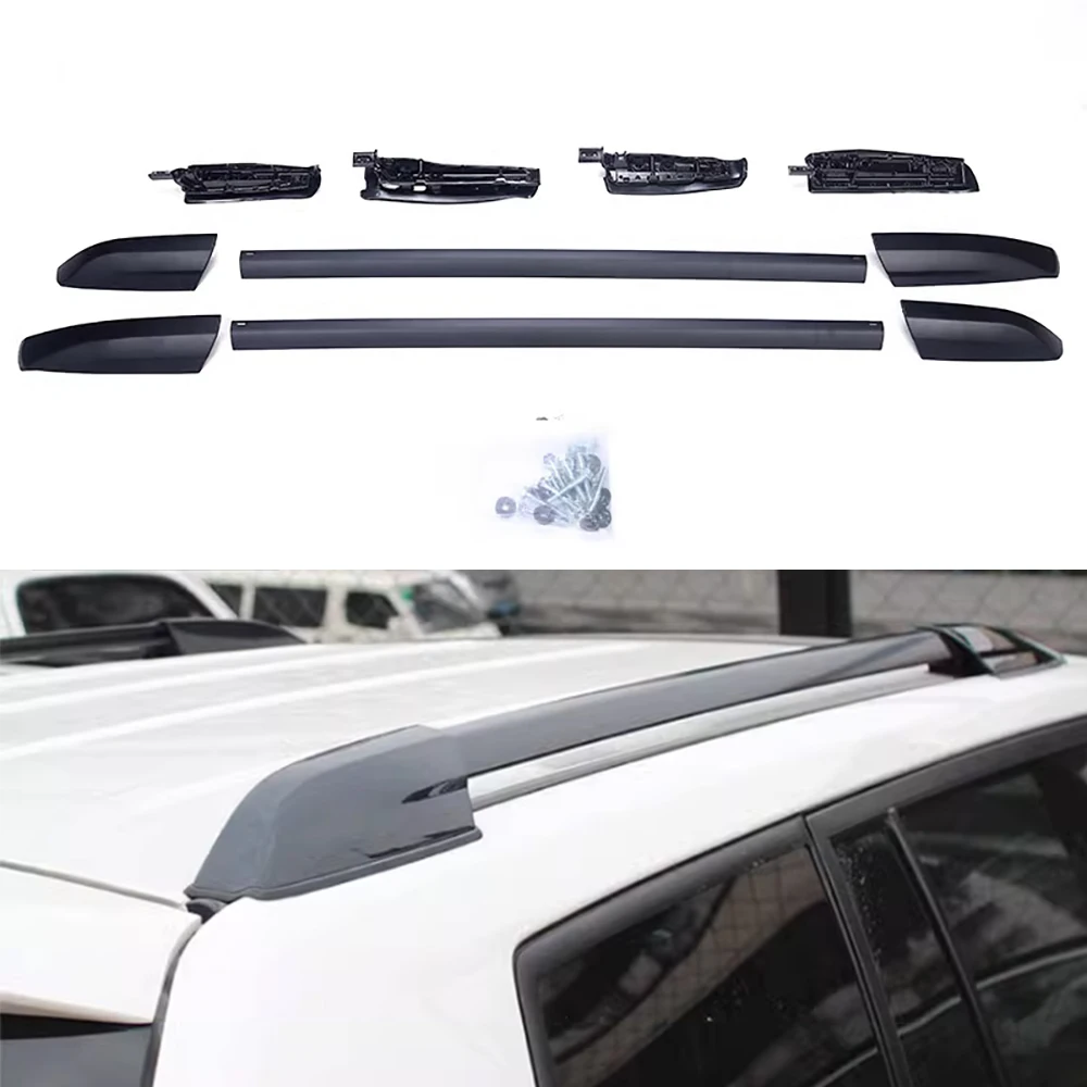 Black Aluminum Roof Rack Luggage Carrier Rail For Toyota Highlander 2008-2013