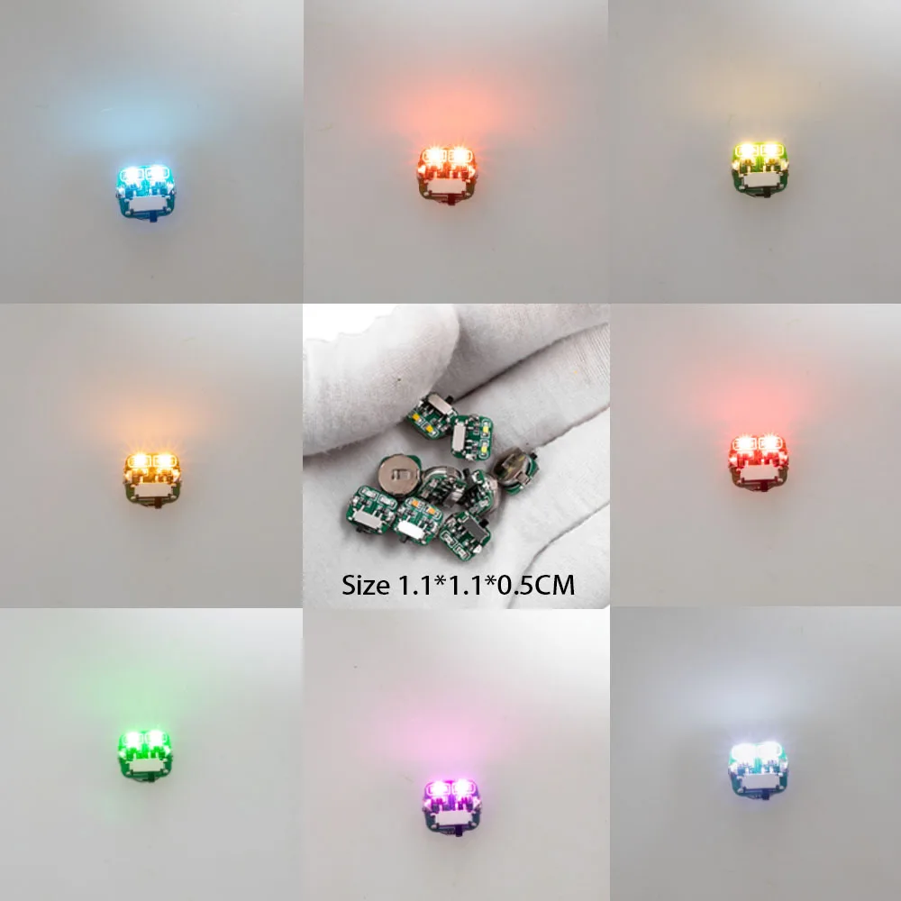 3Pcs Model Materials Double LED Lamp Switch Control Small Lights Toys Diy Making Miniature Scene Layout Diorama Kits