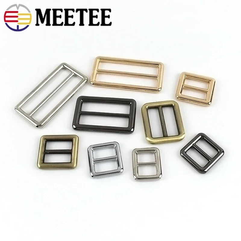 5Pcs 12-50mm Metal Ring Buckle for Bag Strap Backpack Belt Buckles Clasp Webbing Tri-Glide Slider Adjust Hooks DIY Accessories