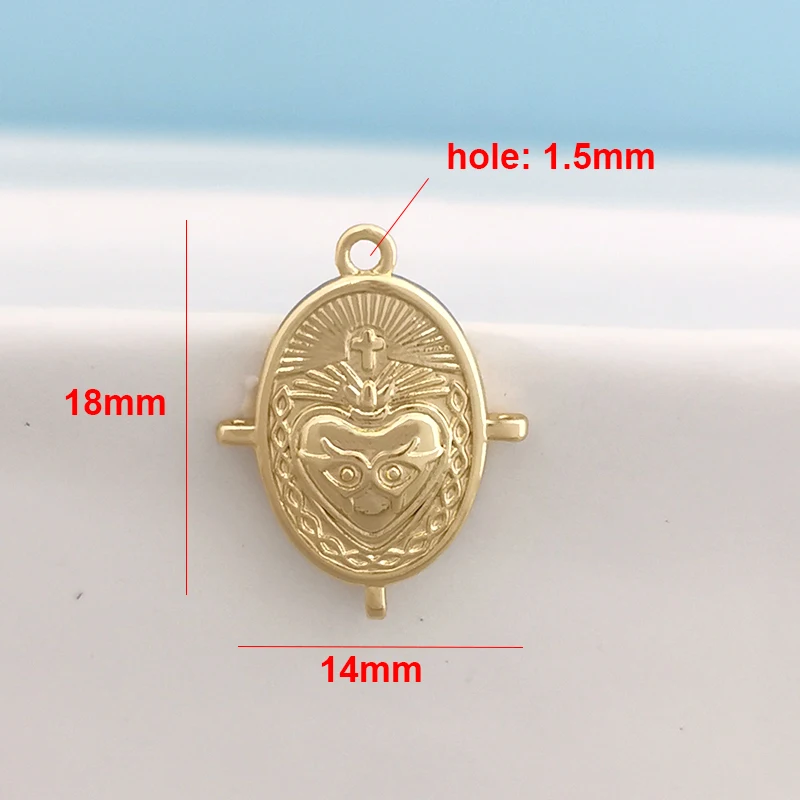 QMHJE Virgin Mary Charm Pendant for Necklace Seed Beads Candy Earrings Bracelet Cross Jesus Heart Accessories Jewelry Bohemia - Image 5