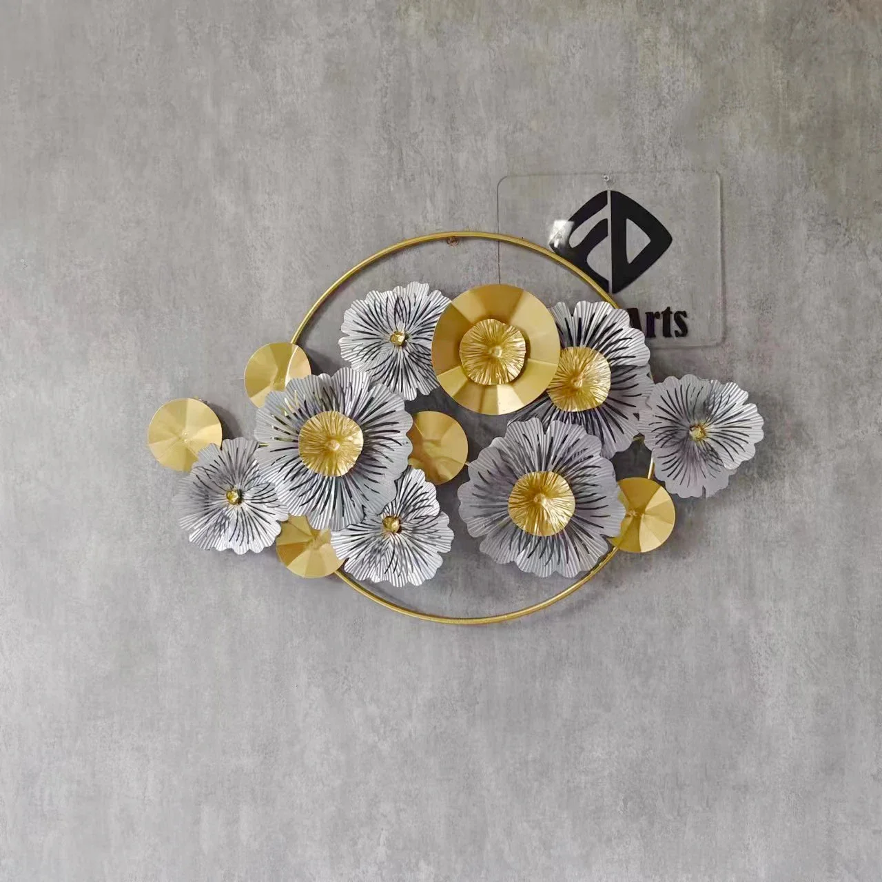 

-73x47cm Light Luxury Living Room Sofa Background Wall Iron Art Wall Hanging Creative Art Three-Dimensional Decoration