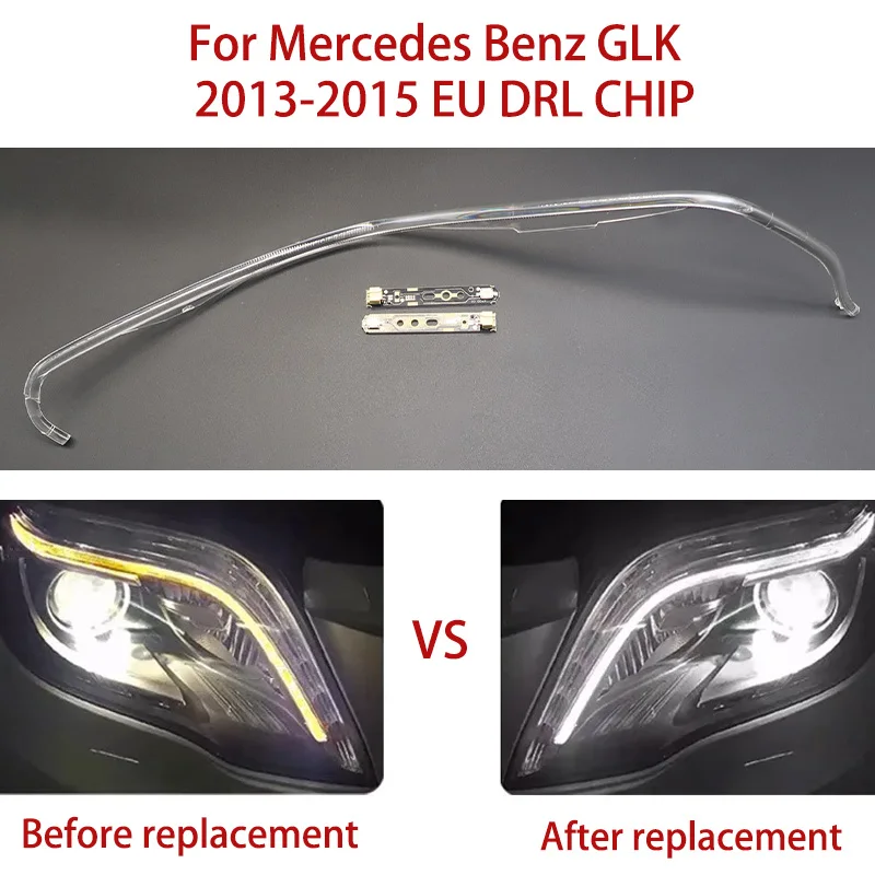 

Комплект фар для Mercedes-Benz White Light автомобиля DRL CHIP дневные ходовые огни GLK Балластный модуль 2013-2015 Европейский Angel Eye