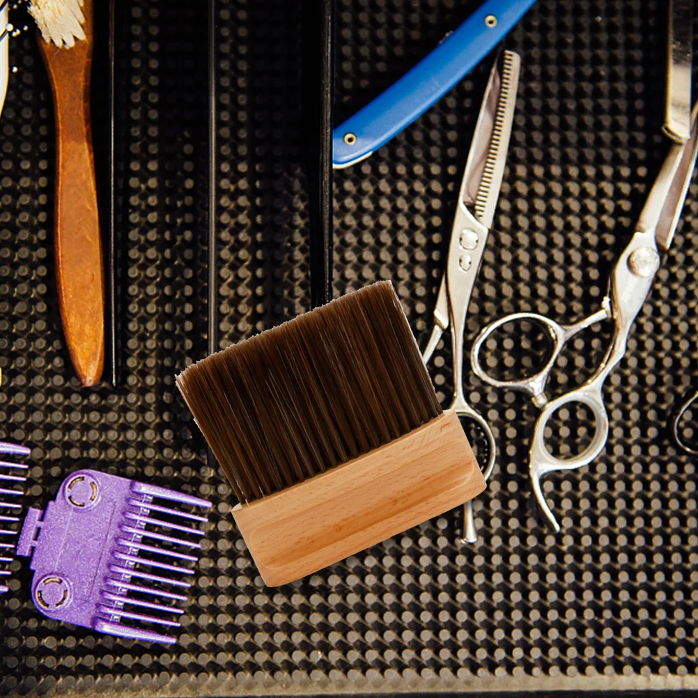 

Barber Cleaning Brush Wood Handle Sturdy Bristles For Haircut Shaving Salon Use Broken Hair Remove Tool Hairdressing Neck