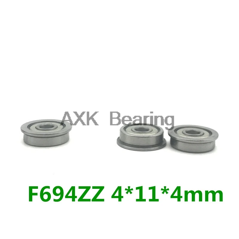 20pcs/Lot F694ZZ F694 ZZ 4x11x4mm Flange Bearing Deep Groove Ball Bearing Mini Ball Bearing Brand New