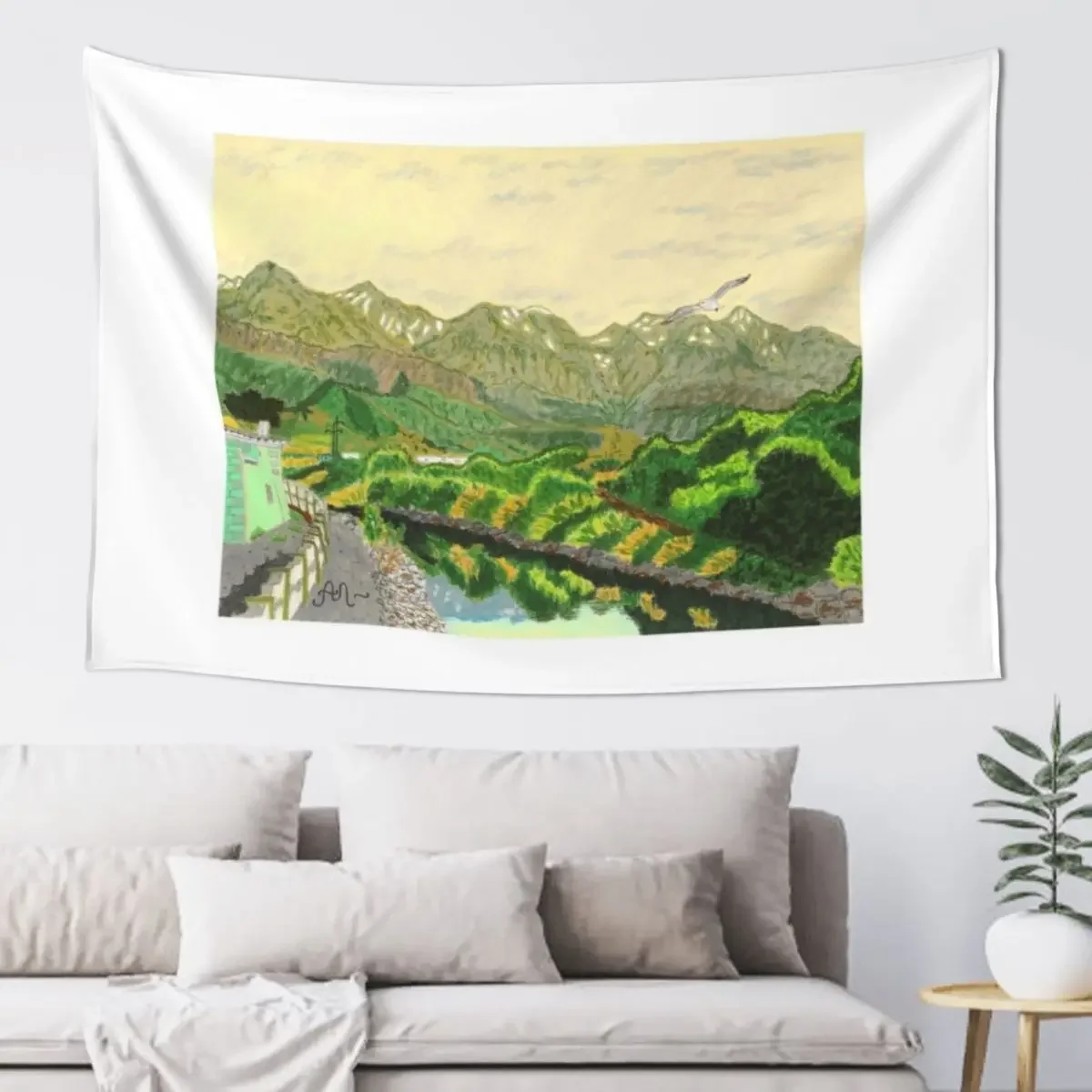 

Mountains in Kaikoura, New Zealand Tapestry Anime Decor Decorative Wall Mural Tapestry