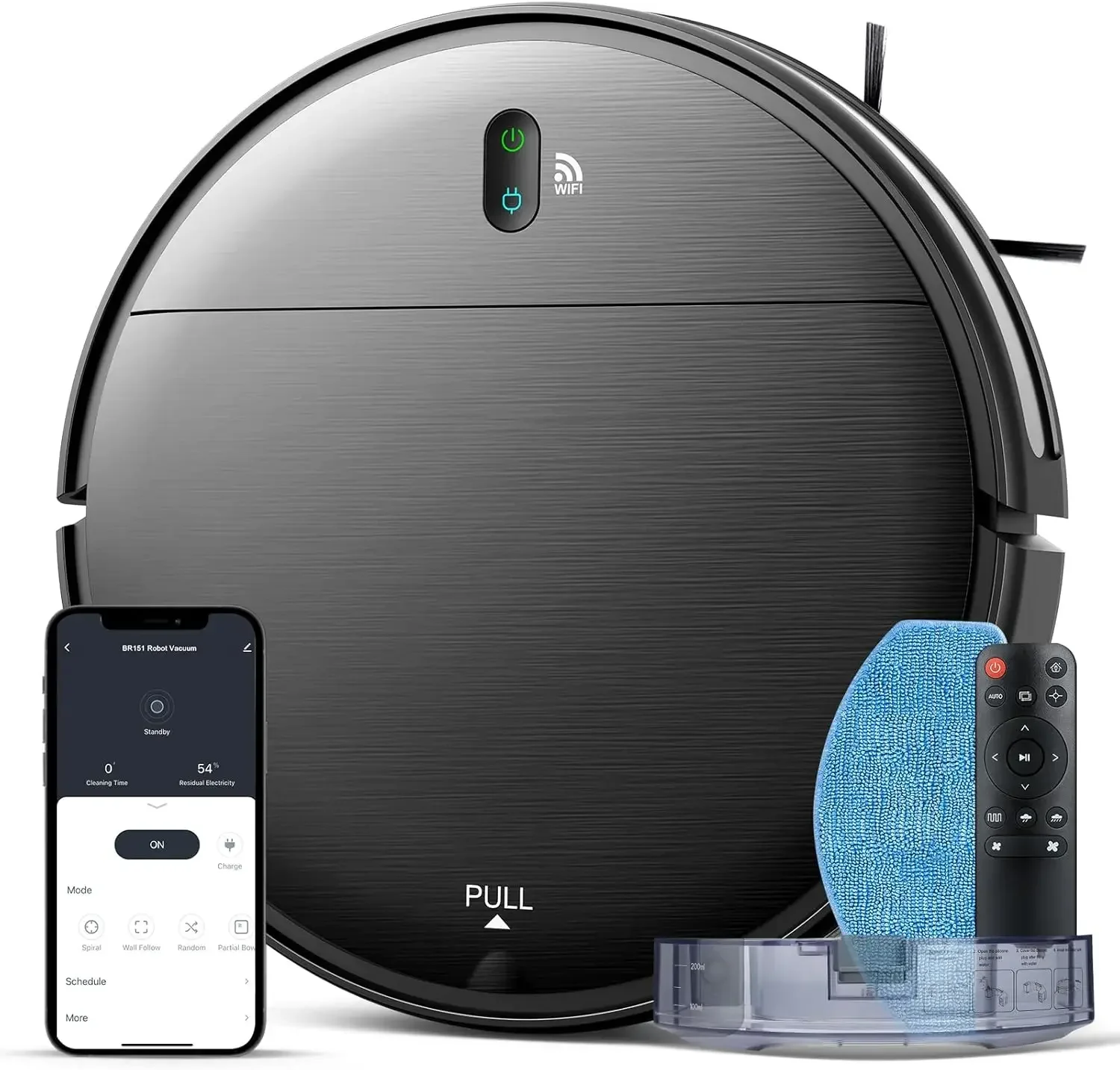 Robot Vacuum and Mop Combo, 2 in 1 Mopping Robot Vacuum Cleaner with Schedule, Wi-Fi/Voice/App, Strong Suction