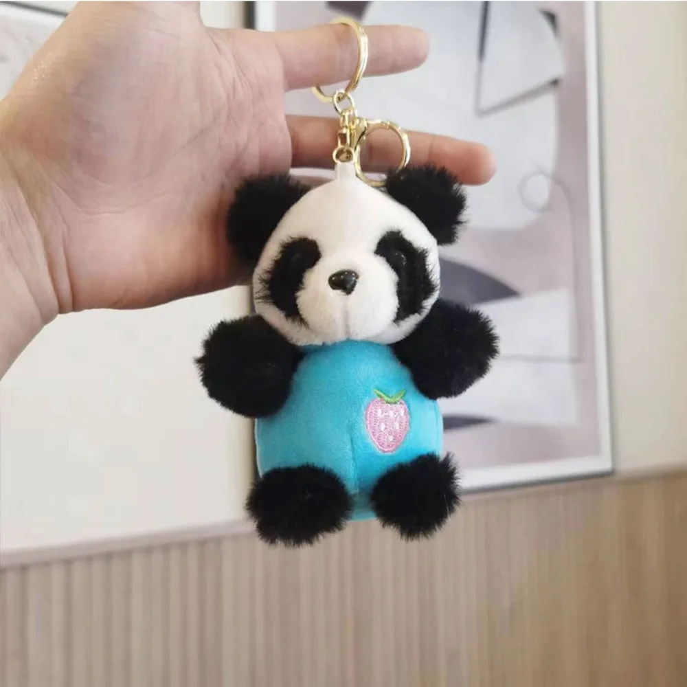 Souvenirs Plush Doll For Men And Women Short Pile Car Pendant Panda Key Ring Chinese Style Trinkets Backpack Bag Key Chain