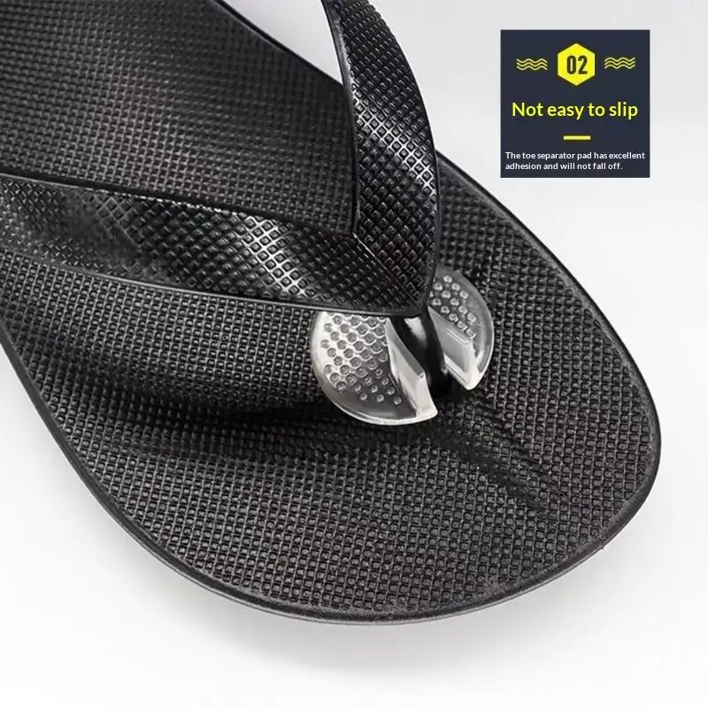 2Pairs Soft Silicone Forefoot Cushion Pads Anti Slip Transparent Toe Protectors For Flip Flops Sandals Shoe Inserts