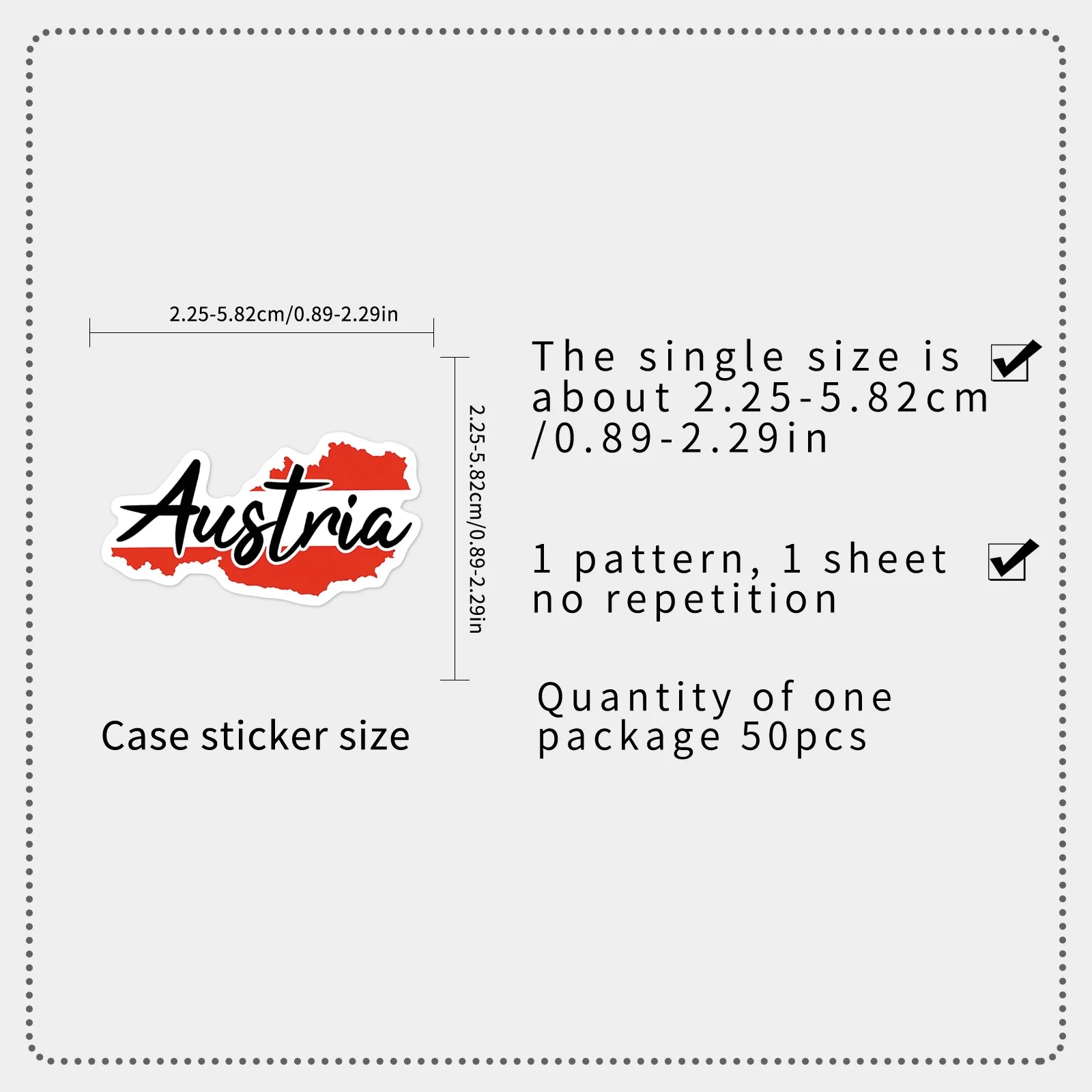 50pcs Austria City Landmarks Buildings Culture Stickers Waterproof Decals for Laptop Phone Bottle Luggage Journal DIY Gift