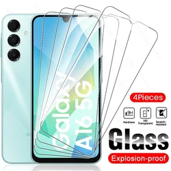 4-1Pcs Clear 9H Tempered Glass For Samsung Galaxy A16 5G 4G Protective Glass SamsungA16 Sumsung A 16 16A Screen Protector Film