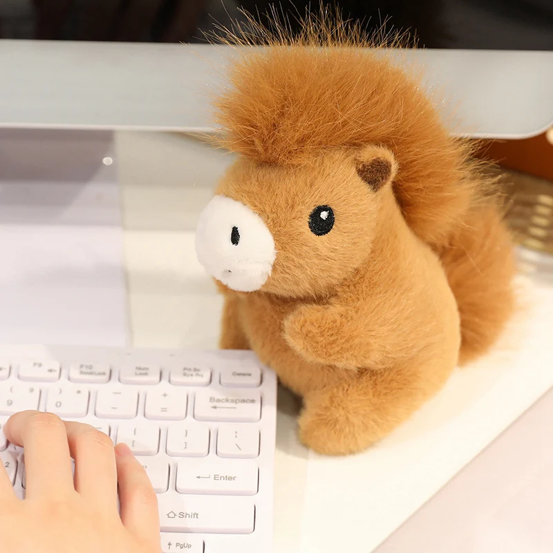 

Mini Fat Horse Plush Ferghana Toys Cute Stuffed Animal Doll Soft Realistic Horse Toy Kids Birthday Gift Home Decoration