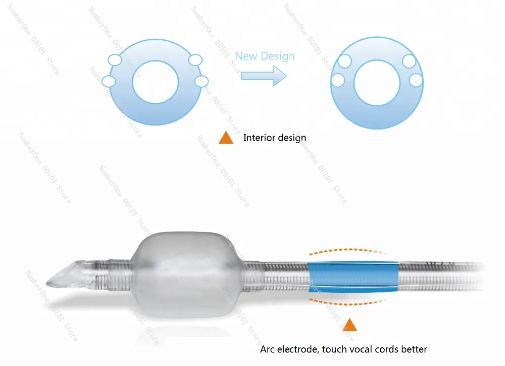 Factory supply neuromonitoring arc-shaped EMG laryngeal electrode with cuff for thyroid surgery