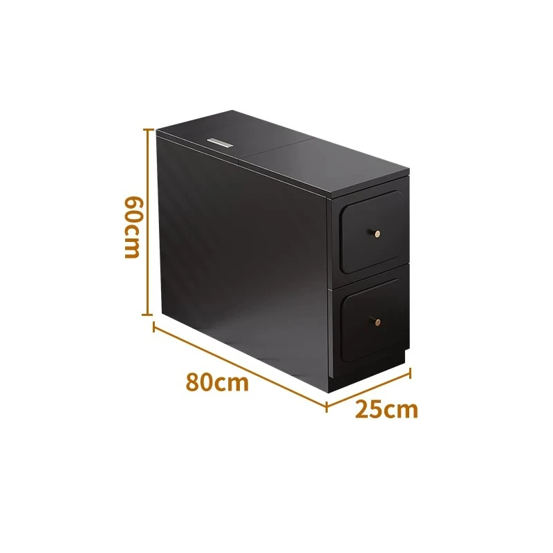 Stand Black Bedside Tables Slim Consoles Drawer Cupboard Nightstands Japanese Choice Mesita De Noche Mid Century Furniture