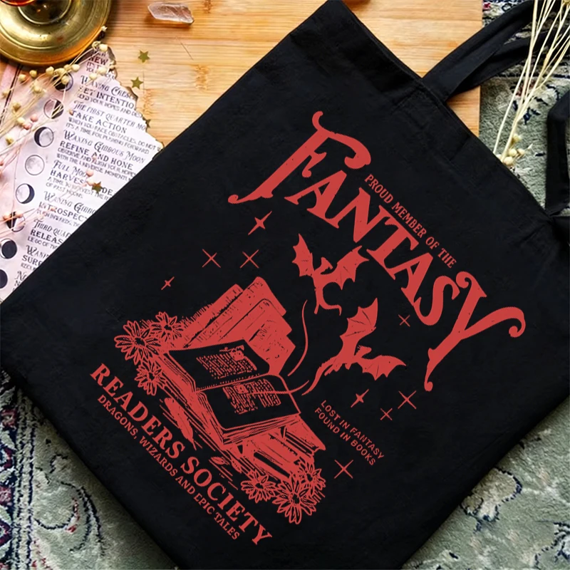 Morally Grey Book Club Dark Romance Crewneck Tote Bag Canvas Shoulder Bags Shopping Bag Bookish Gift for Book Lover Reader