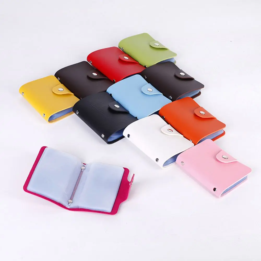 24 Card Slots Double Side Plastic Card Holder Small Size Business Card Holder Credit Card Bag