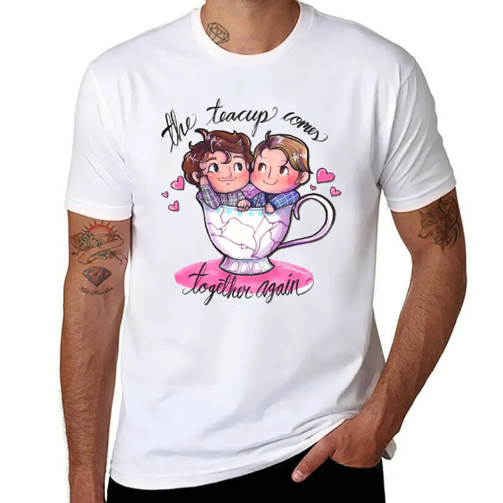 

The Teacup Comes Together Again T-Shirt cotton t shirts high quality man t shirts graphic T-Shirt