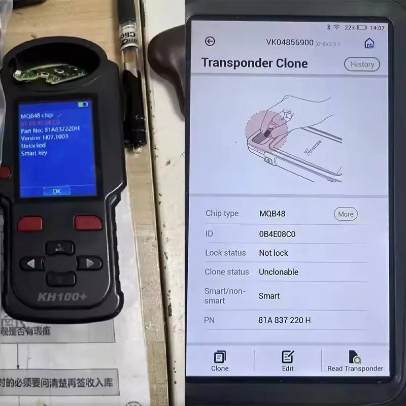 KEYECU Originale OEM PCB Bordo O Aftermarket Smart Remote Chiave Fob 3B 434MHz MQB48 Chip 81A 837 220H per Audi A3 Q2 Q3 2012-2015