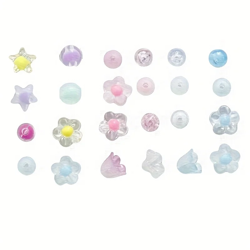 Box Acrylic Multi-Color Mixed Style Set Beads for DIY