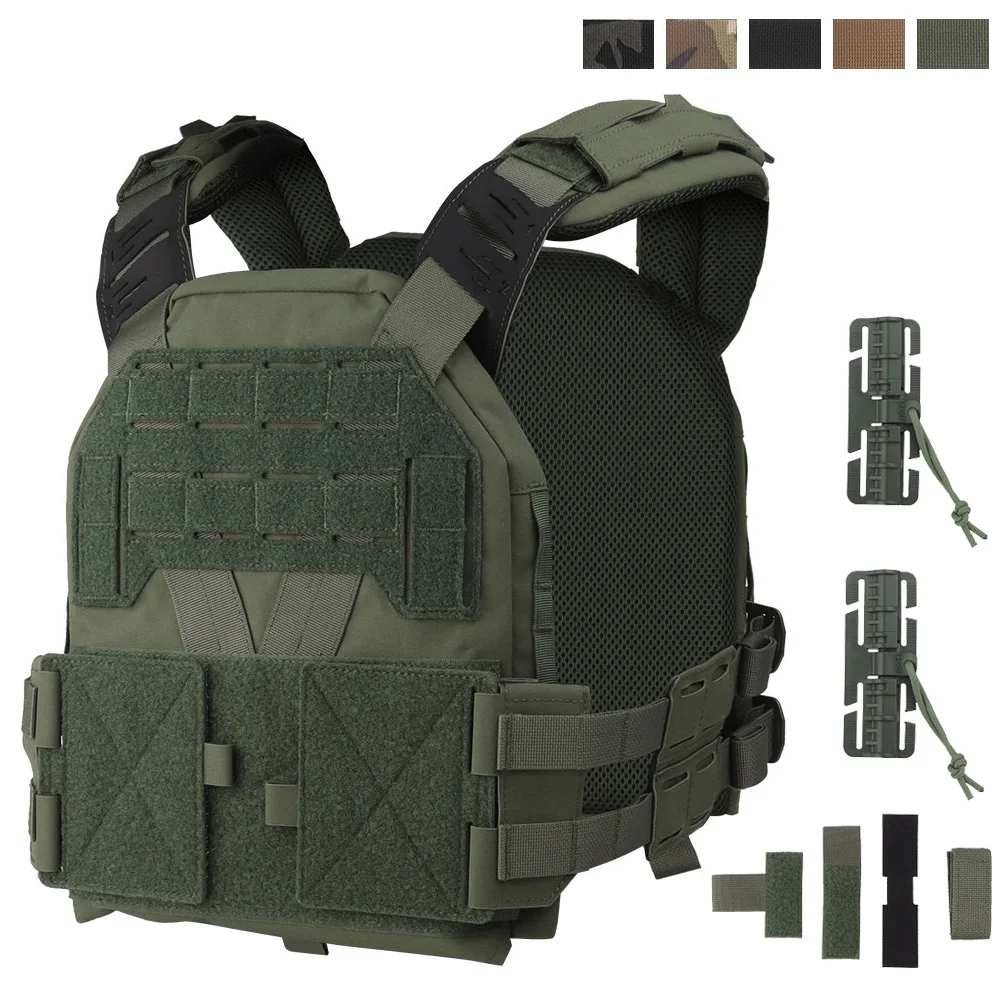 MOLLE Tactical Plate Carrier KZ Hunting Vest V-design Comfort Lightweight Low Profile Quick Release Airsoft Israel K Zero Style