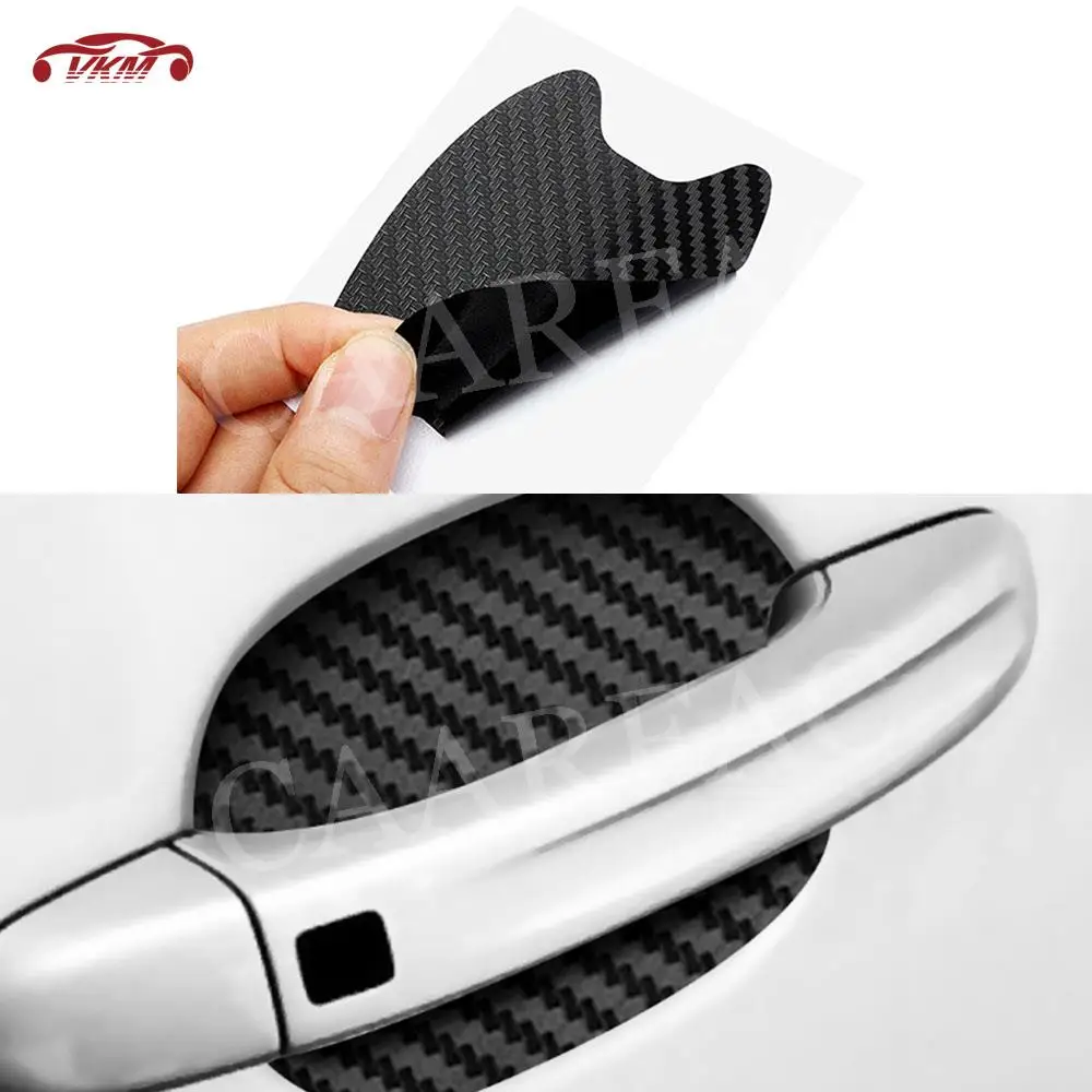 

Car Accessorise Sticker Door Handle Protective stickers Personalized Carbon Look Auto Universal Car Decoration Film 4 PCS