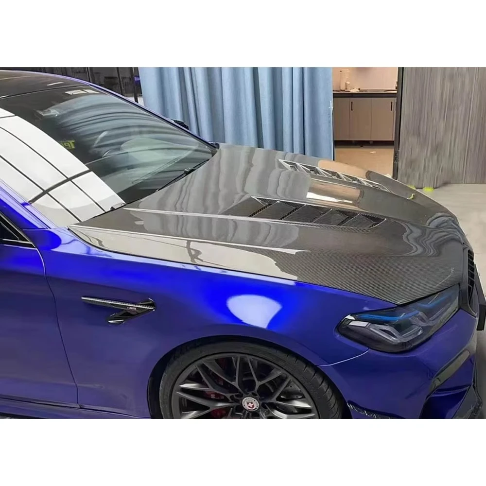 Wholesale Hood Dry Carbon Fiber for BMW 5 Series G30 F90 M5 Bonnet Engine Cover Car Tuning Accessories 2