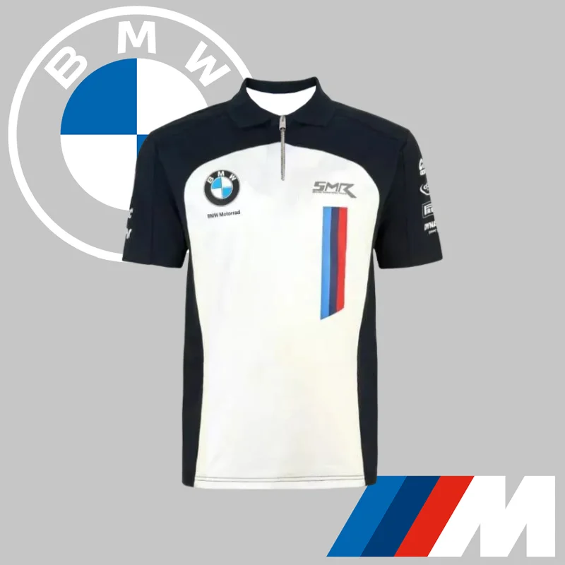 

BMW Мотоцикл Быстросохнущая футболка WSBK Team POLO Мужская женская мотоциклетная футболка BMW Club с коротким рукавом Высококачественный уличный топ