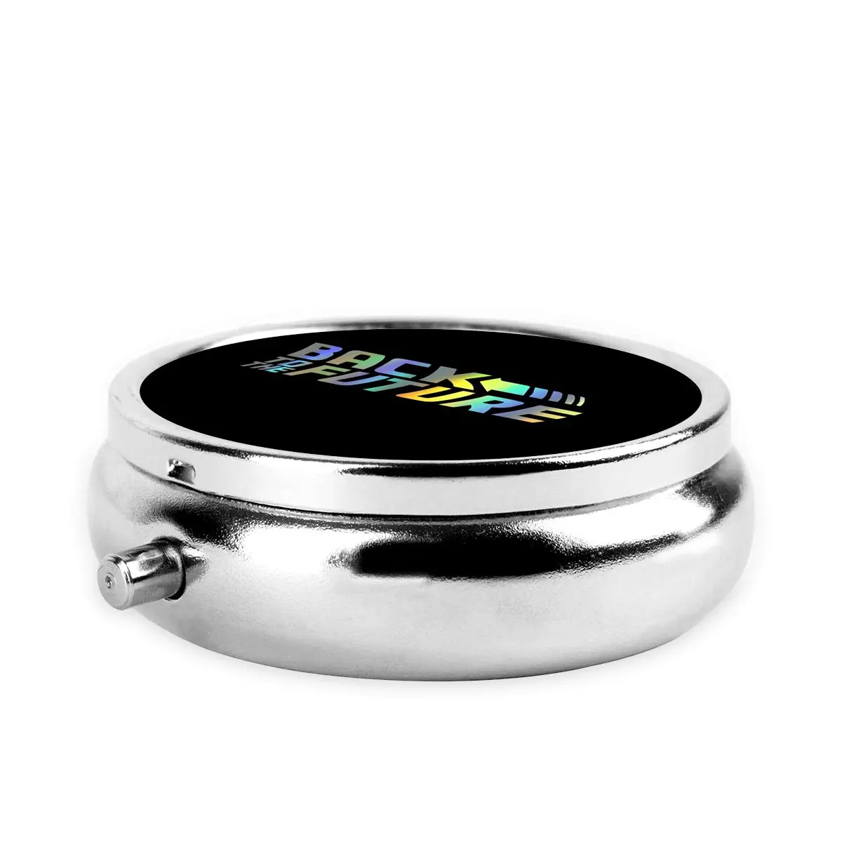 العودة إلى المستقبل السفر حبوب مستديرة المنظم الخيال العلمي كوميديا صندوق دواء علبة حبوب منع الحمل الخائن صندوق تخزين لمحفظة جيوب #5