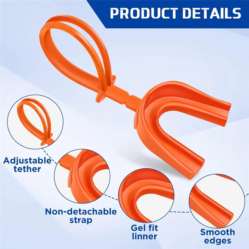 

ABHS-10 Pcs Strapped Mouth Guard Sports Mouthguard With Strap Adult Youth Kids Football Mouthpiece Mouth Protector