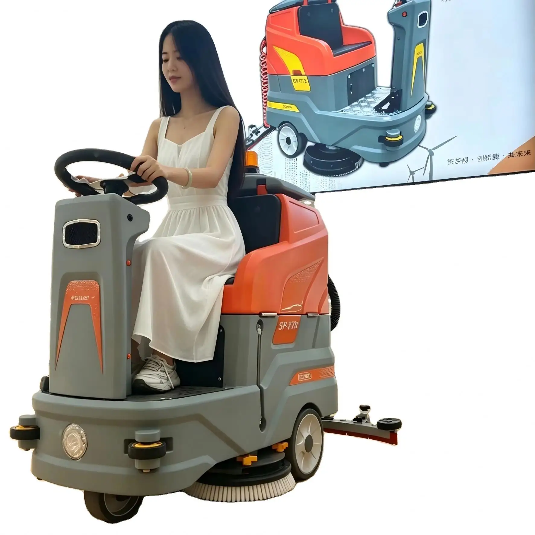SP-770 Multifunctional Fast Cleaning Floor Scrubber, No Water Marks