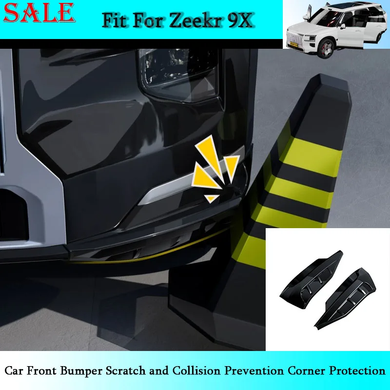 

Fit for Zeekr 9X 2025 2026 Car Front Bumper Scratch and Collision Prevention Corner Protection Auto Protective Accessories