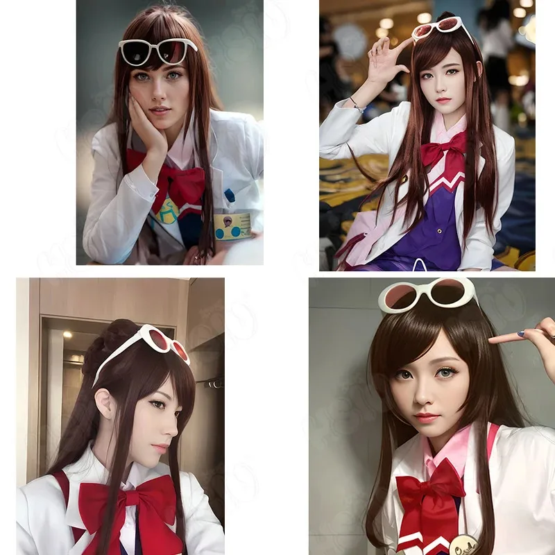 Парик для косплея Akane Houzuki HSIU 60 см, светло-коричневые длинные волосы, синтетический парик + шапочка для парика, игра Gyakuten Saiban Ema Skye, парик для косплея