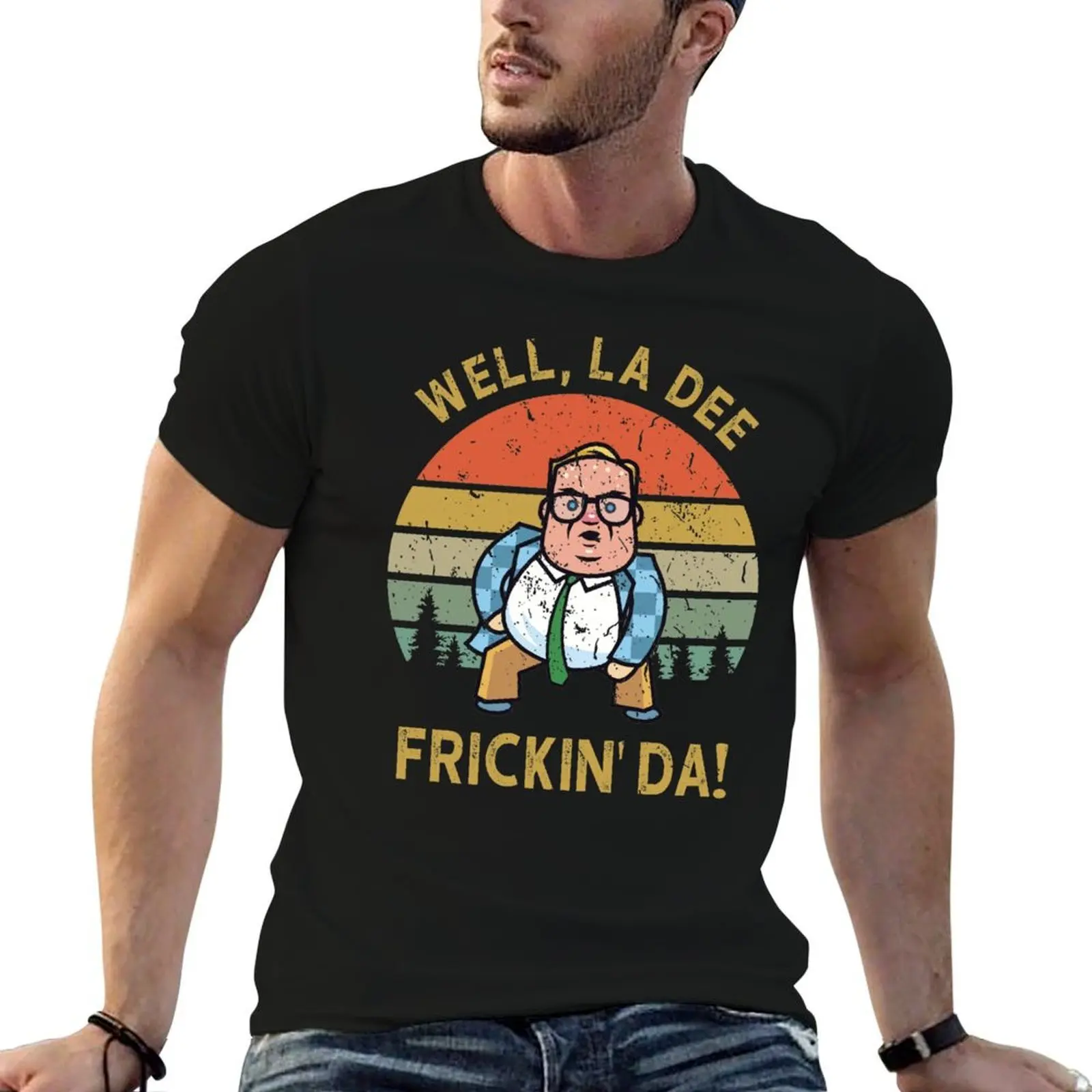 Ну и что, La Dee Frickin' Da! Рабочая футболка с коротким рукавом