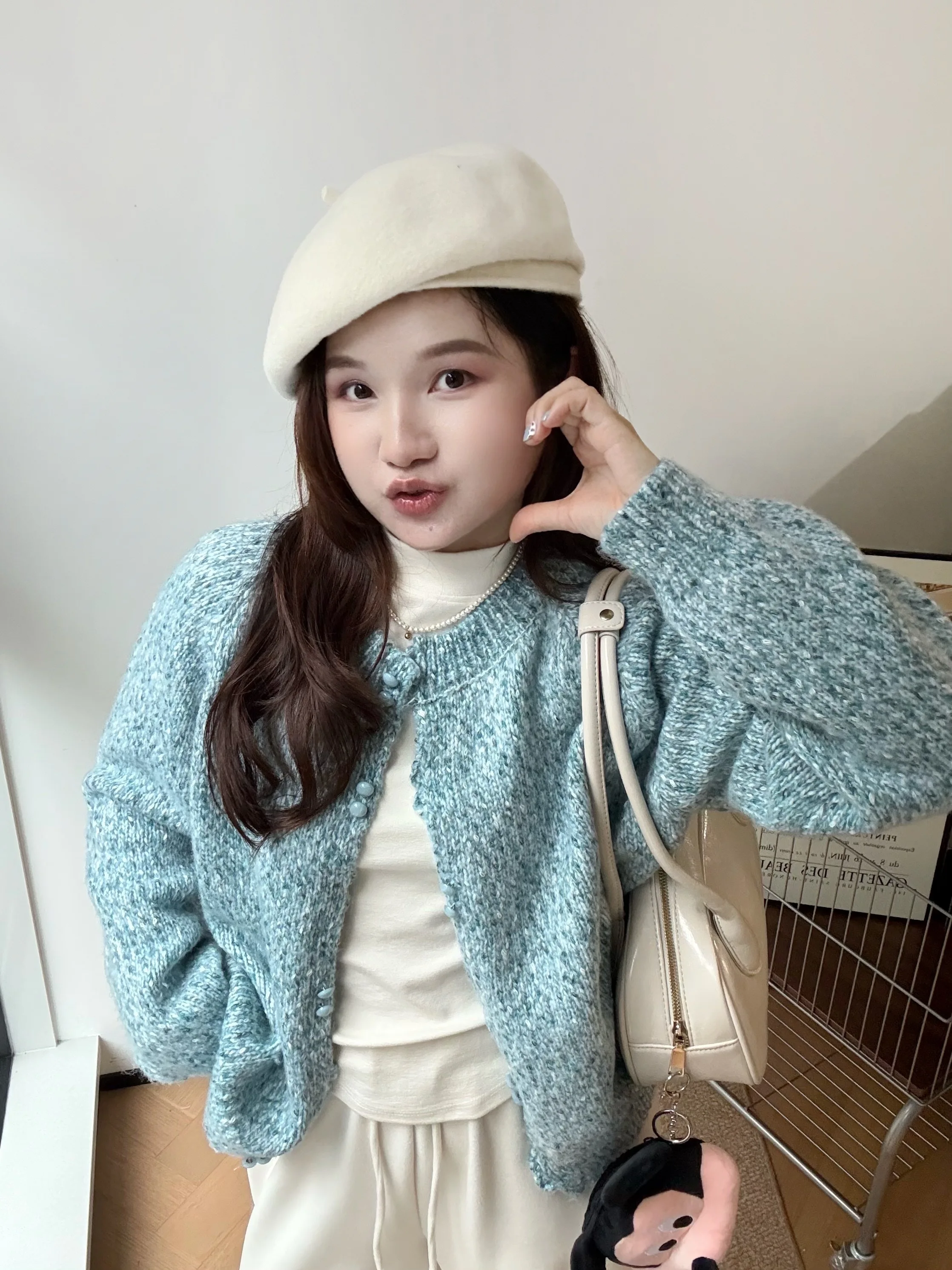 

Облегающая базовая кофта с высоким воротником в корейском стиле для повседневной носки, осенняя модная дышащая длинная кофта для миниатюрных женщин...