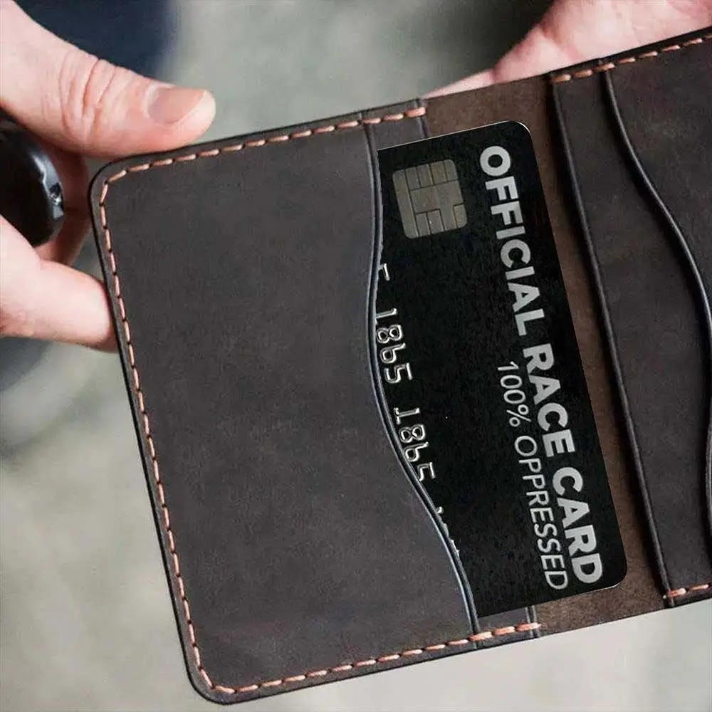 Wallet Size Black White PVC Trumps Everything Card Privilege Card Credit Card Official Race Card