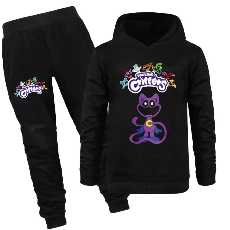 

Детская одежда с улыбающимися животными, весенне-осенняя толстовка, свитер, брюки, костюм из 2 предметов, комплекты одежды для маленьких девочек, комплект спортивных костюмов для мальчиков
