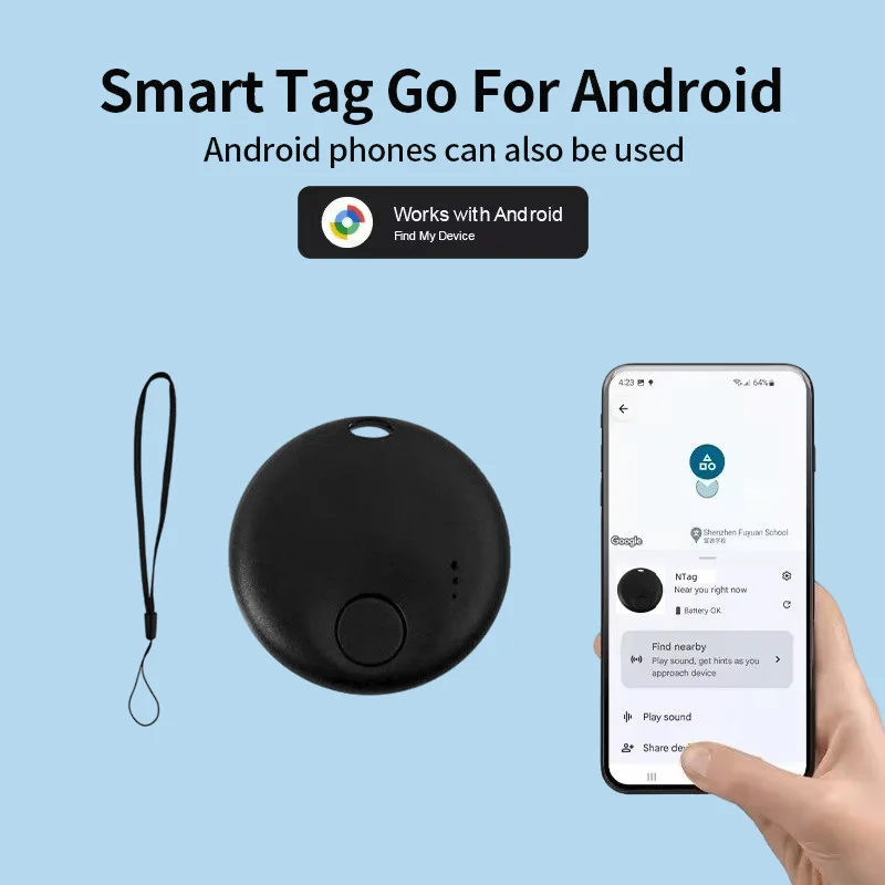 

Bluetooth GPS Tracker for Car, Pet, Backpack - Android Phone Tracking Device | Real-Time Global Locator | Anti-Lost Alarm