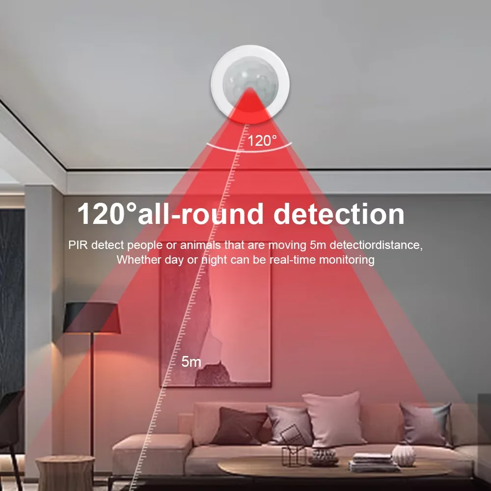 Ewelink Smart PIR Motion Sensor Zigbee Human Body Movement Wireless Infrared Detector Home Security Protection For Alexa Google