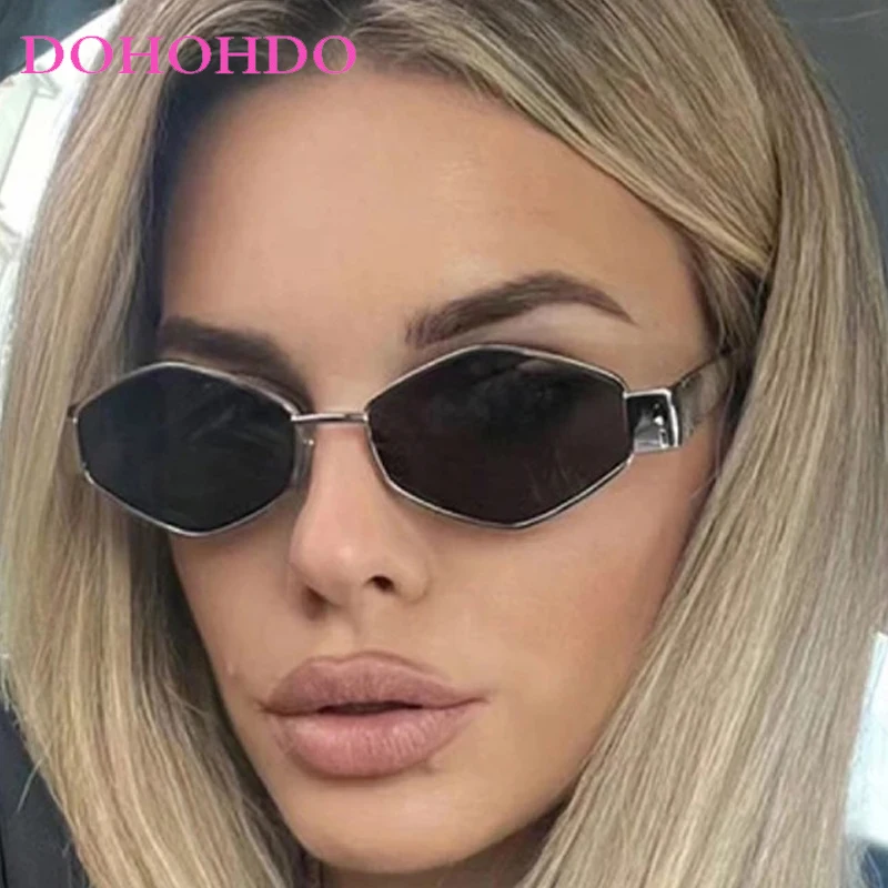 

2025 Retro Metal Polygonal Women Sunglasses New Brand Design Small Frame Sunglass Men Driving Travel Shade Eyewear Female UV400