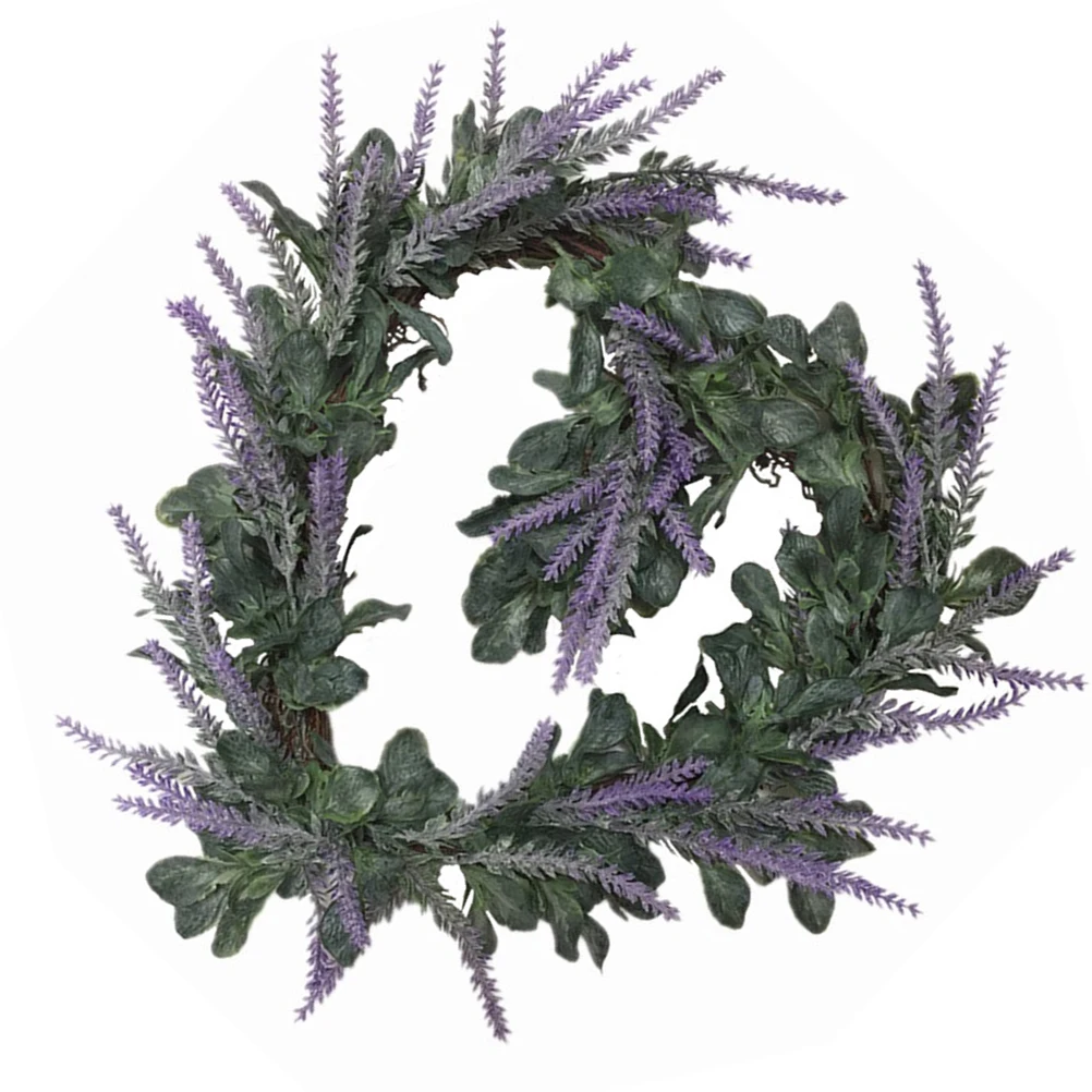 

Simulated Heart Shaped Wreath Lavender Artificial Green Fashion Wedding Party Leaf Decor Home Wall Door Window