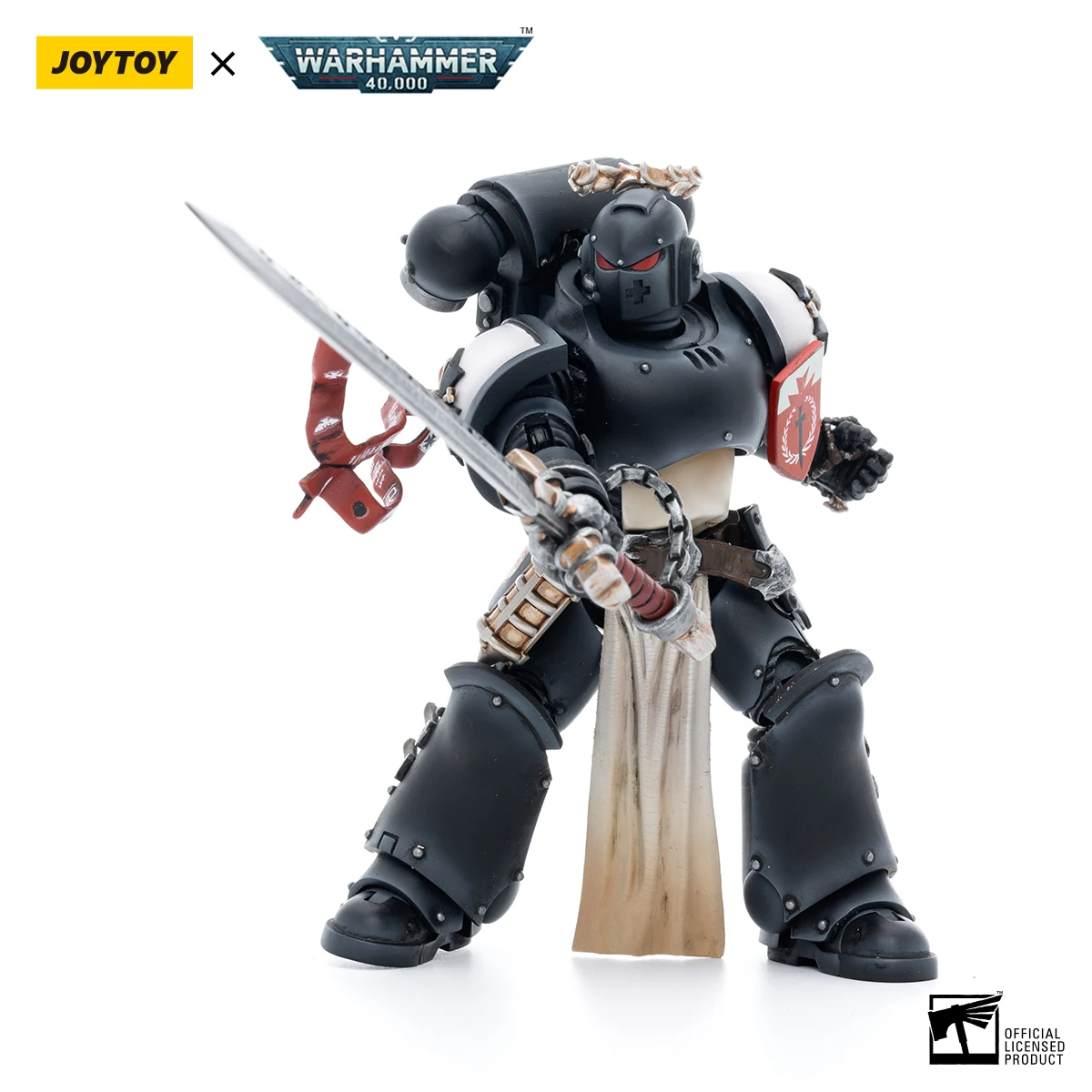 

JOYTOY Warhammer 40,000 1/18 Action Figures Black Templars The Emperors Champion Rolantus Anime Military Model