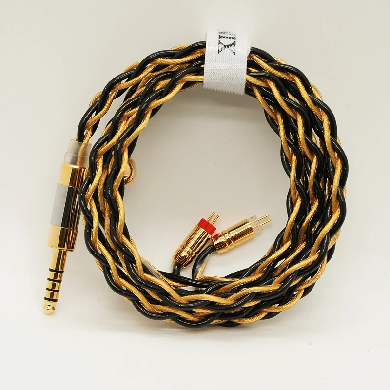 XINHS R28 4-Kern Schwarz-Gold OCC Einkristall-Kupfer Vergoldet Silber Palladium Graphen Hybrid Kopfhörer-Upgrade-Kabel 4,4mm – Detail 9