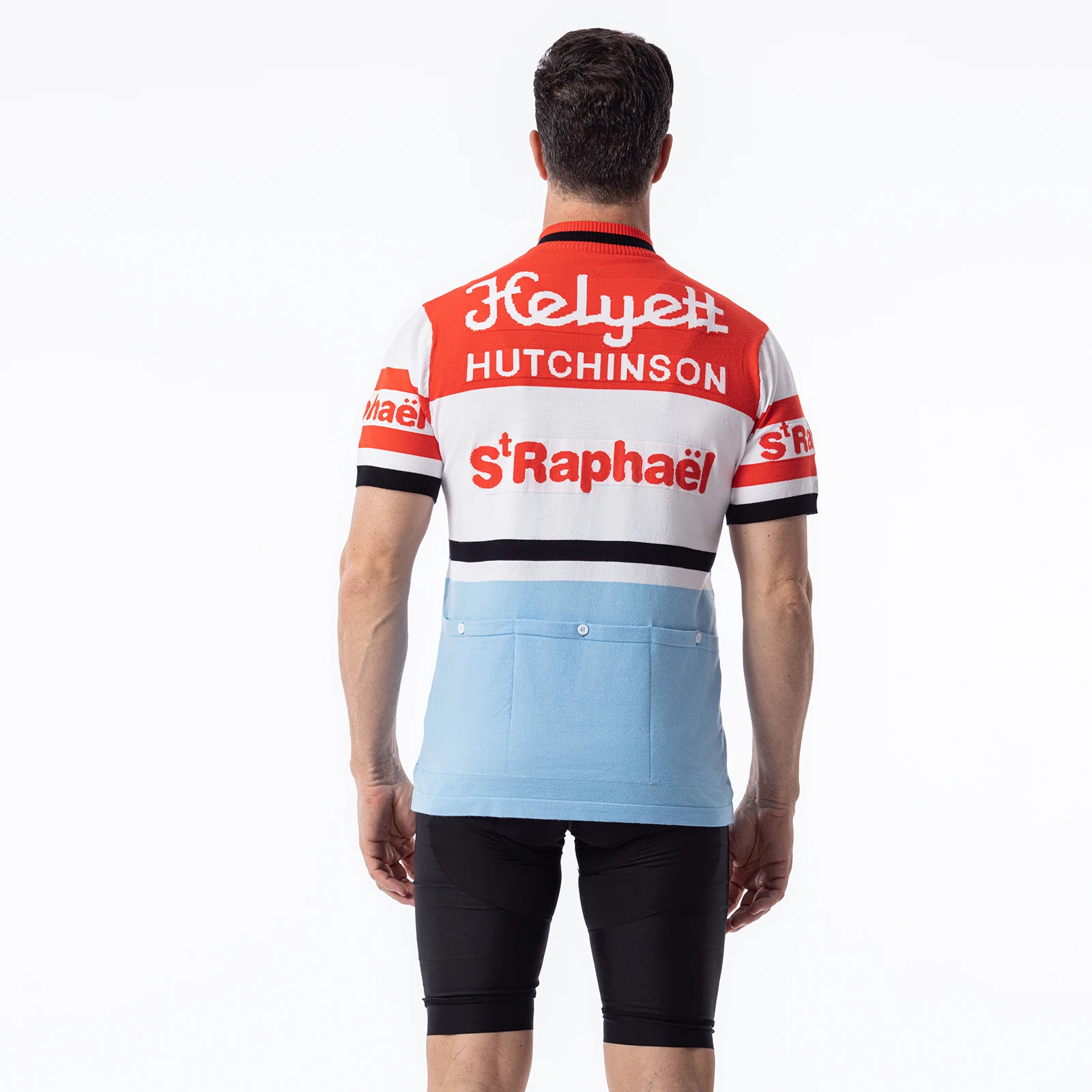 St Raphael-Helyett-Hutchinson Merino Wool Retro Cycling Jersey