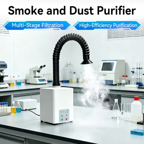 Extrator de Fumaça para Soldagem, Purificador de Ar Puro 50W, Absorvedor de Fumaça Nociva para Solda e Reparo
